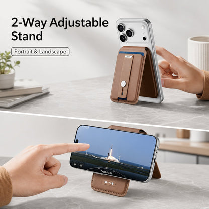 Smart Magnetic Phone Wallet with Stand & Location Tracking