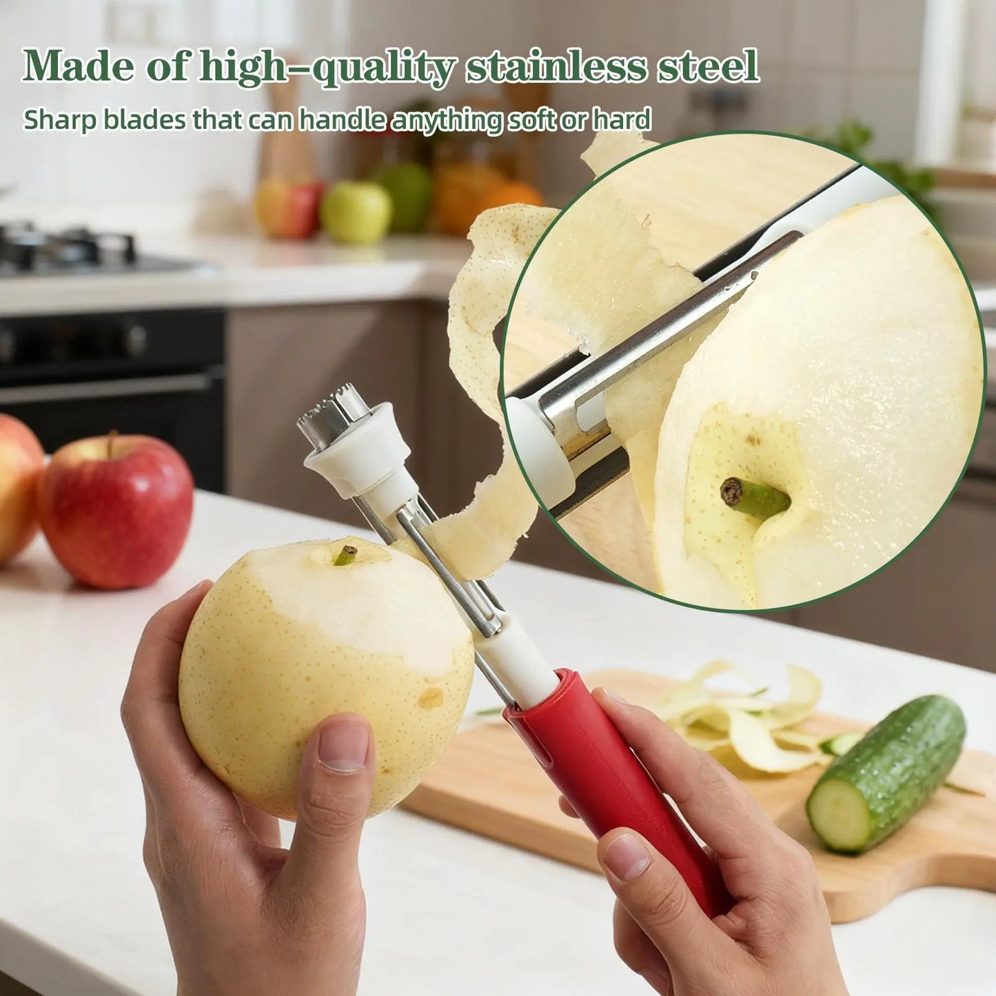 ✨Must-Have Kitchen Gadget | Core & Peel All Fruits Easily 🍐