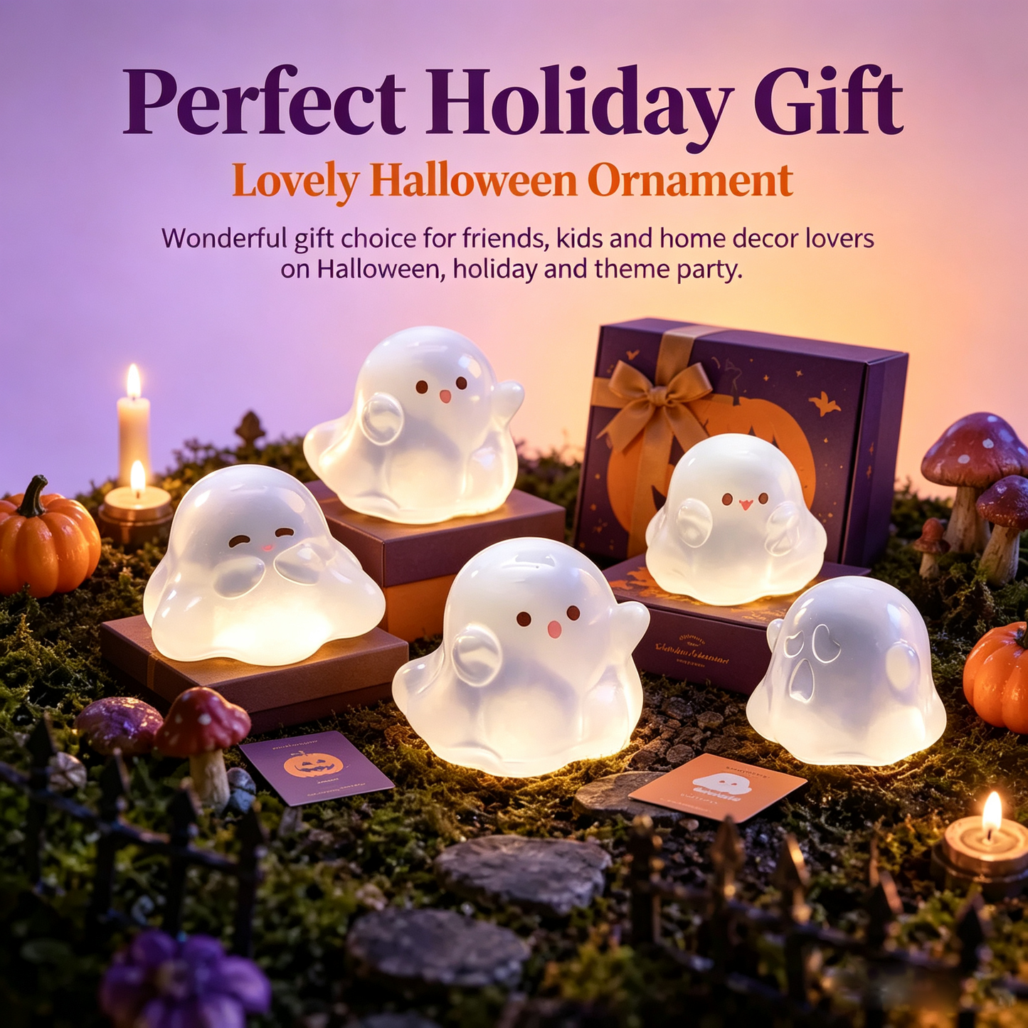 👻30 Pcs Mini Ghost Figurines | Spooky‑Cute Halloween Decor