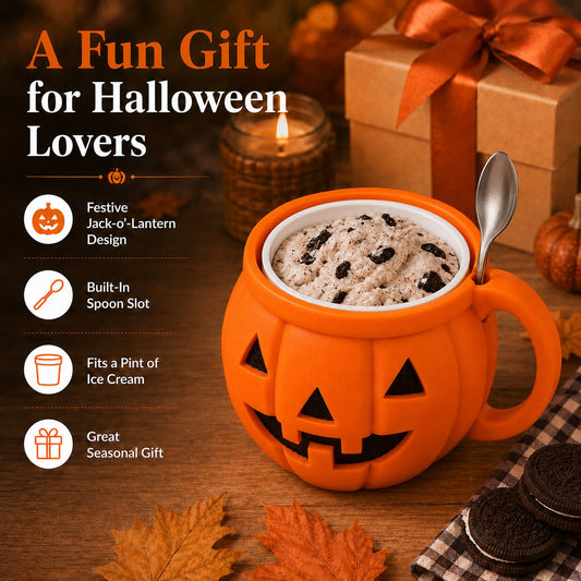 🎃 Spooky Season Starts Here — Cute Pumpkin Cup with Built-In Spoon Holder! 🥄✨