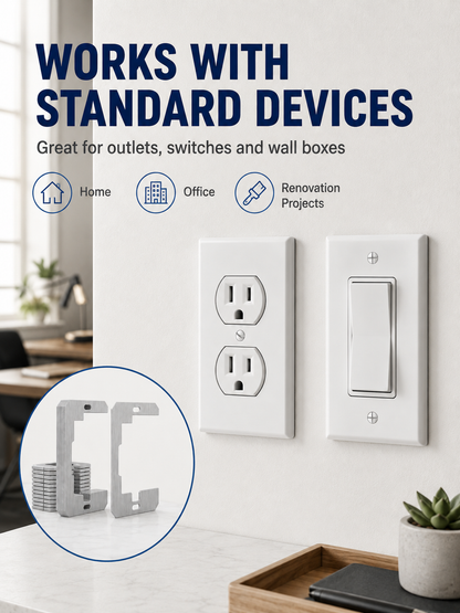 🛠 Outlet Repair Spacers – Easy Fix for Loose, Crooked & Recessed Outlets