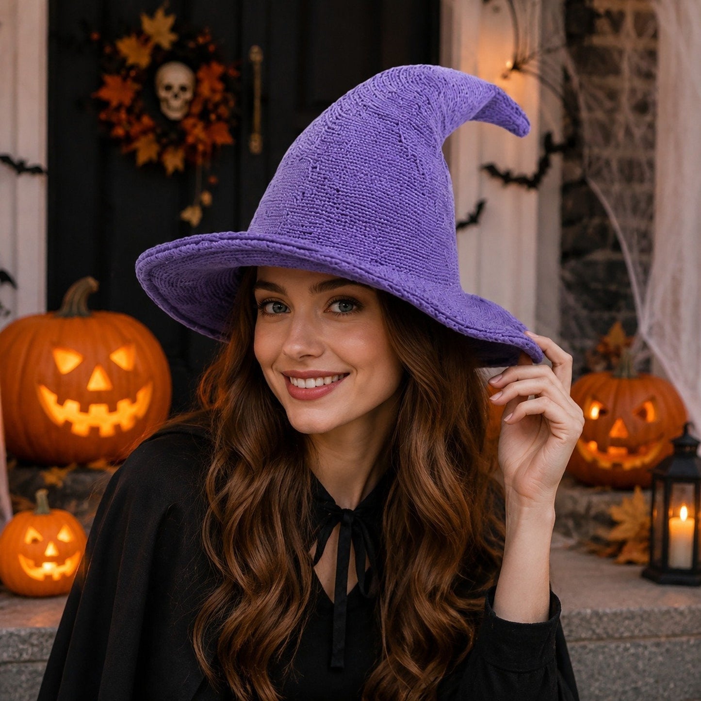 🧙 Knitted Wizard Hat  - ✨ Cozy Halloween Fantasy Costume Accessory