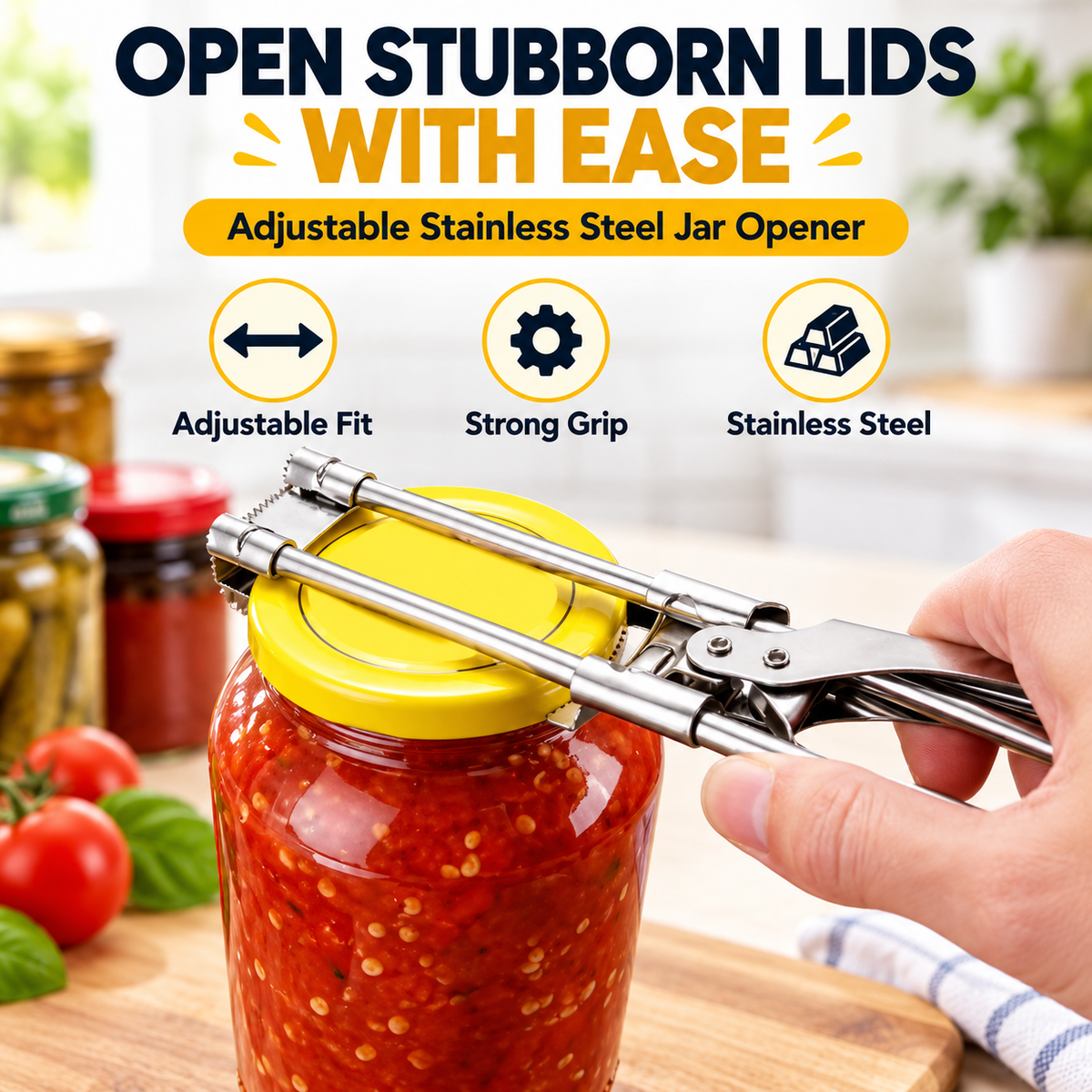 🫙Adjustable Stainless Steel Can Opener