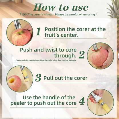 ✨Must-Have Kitchen Gadget | Core & Peel All Fruits Easily 🍐
