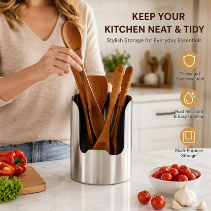 ✨ 49% OFF Stainless Steel Utensil Organizer | Keep Your Kitchen Counter Clean & Stylish 🍴