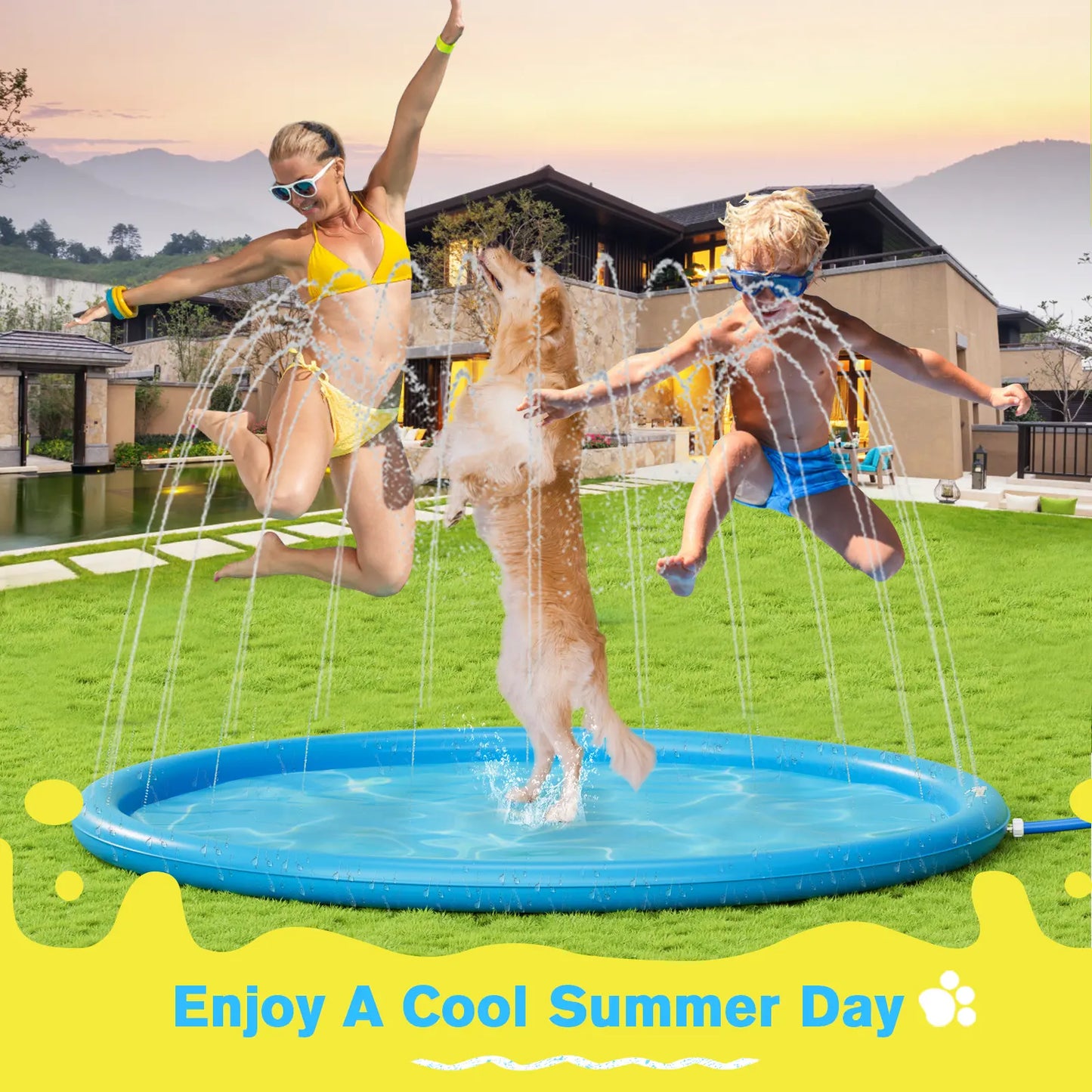 Splash Mat – Anti-Slip Water Play for Dogs & Kids, Summer Fun