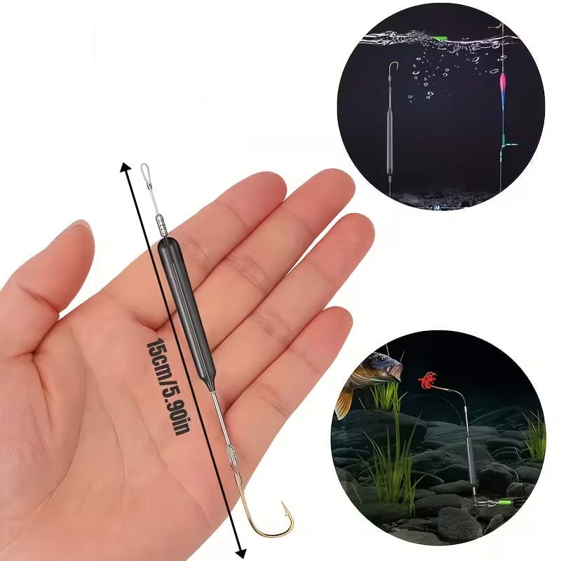🎣 Pre-Tied Off Bottom Fishing Rig | Anti-Snag Floating Bottom Hook Leaders