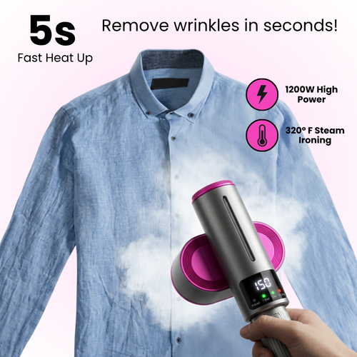 🔥 HOT SALE 50% OFF – Portable Clothes Steamer Removes Wrinkles in Just 5 Seconds