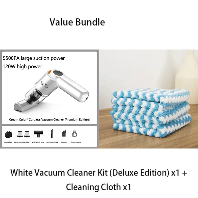 High-Power Cordless Vacuum Cleaner Kit for Car
