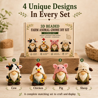 3D Beaded Gnome DIY Kit Collection