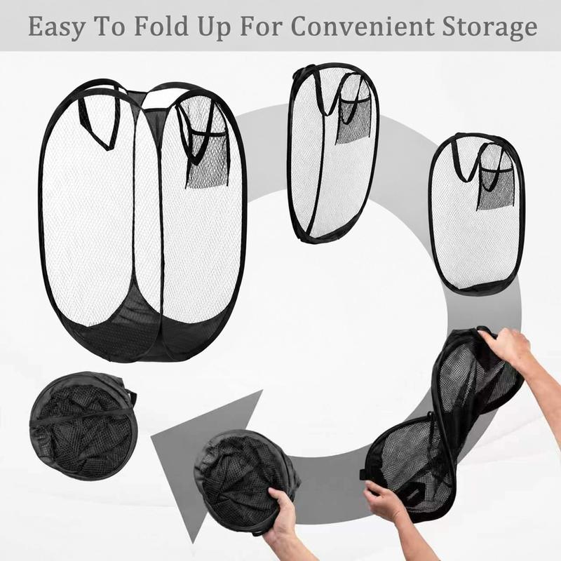🔥Buy 1 Get 1 Free🧺Foldable Pop‑Up Mesh Laundry Basket｜Large Capacity & Space‑Saving