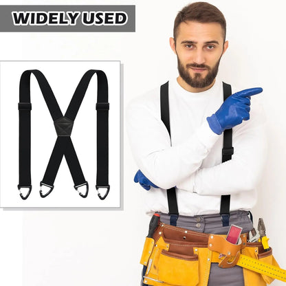 Men's X-Back Suspenders with Hook Clips