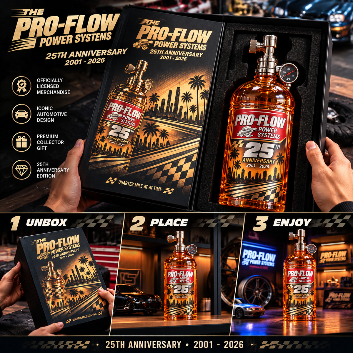 ⏳ Last Day 49% OFF – 25th Anniversary Street Racing Nitrous Tank Whiskey Decanter with Collector’s Box