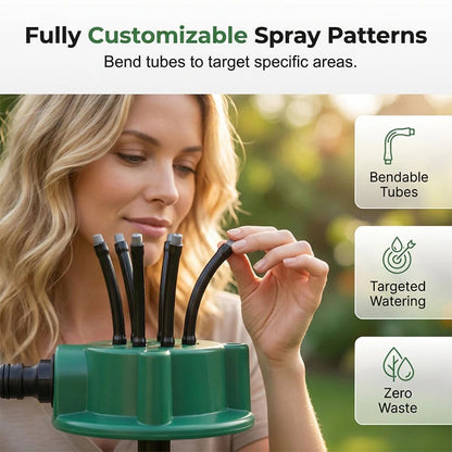 Adjustable flexible sprinkler tubes