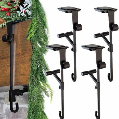 Adjustable Stocking & Garland Fireplace Mantel Hanger