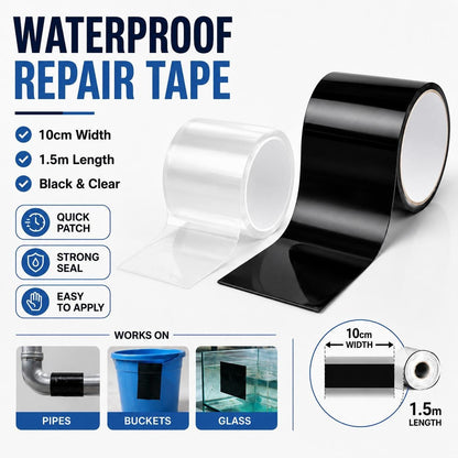 💧 Waterproof Repair  – Self-Adhesive PVC Leak Sealing Tape for Pipes, Hoses, Buckets & Outdoor Repairs