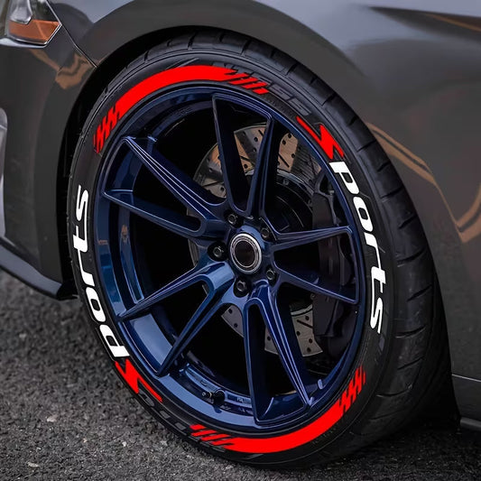 🔥 4PCS 3D Tire Lettering Stickers – Thickened Wheel Sidewall Decals for Cars & Motorcycles