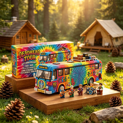 Deadhead Tour Psychedelic Rainbow Bus DIY Bead Kit | 60th Anniversary Collector Handmade Craft Set