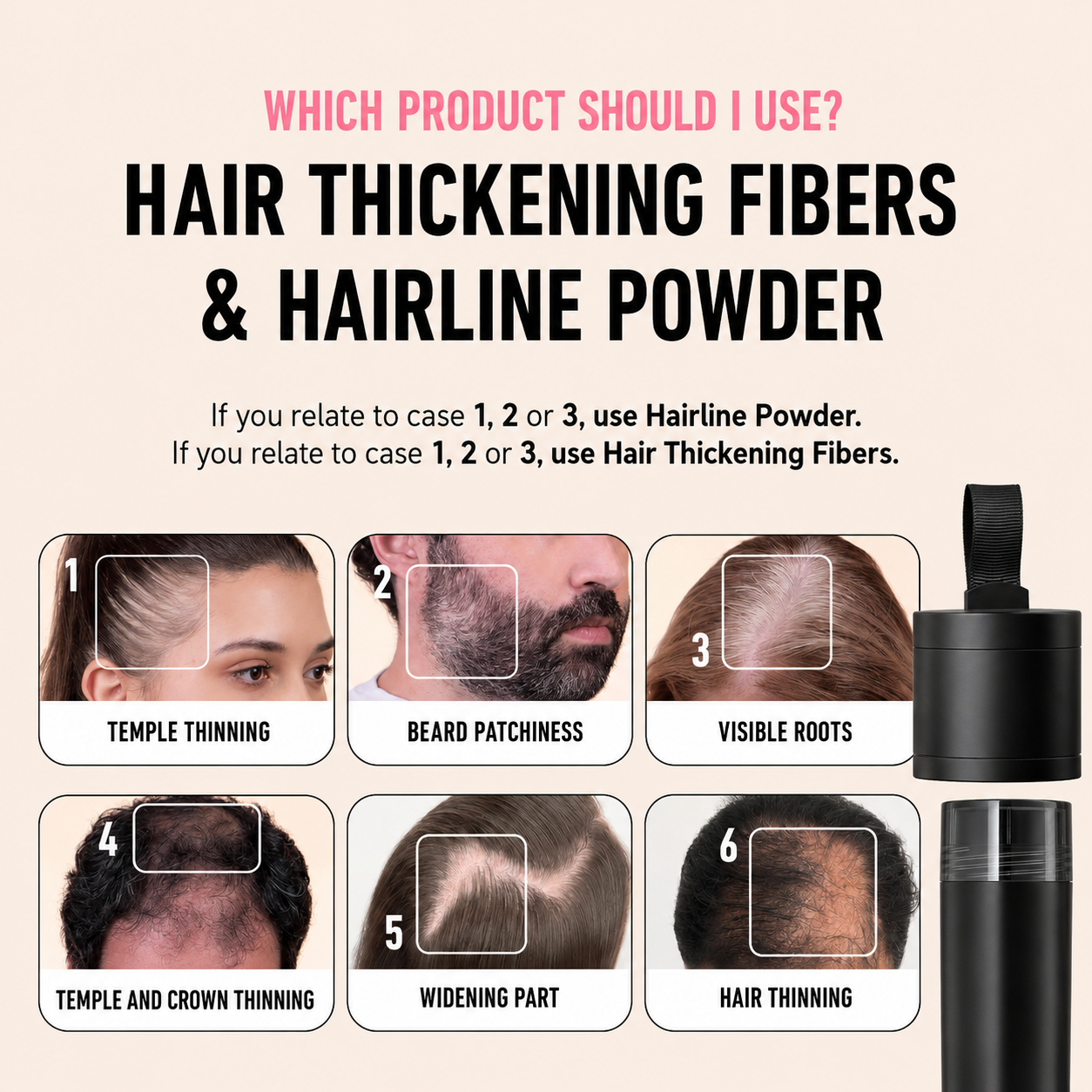 Hairline Powder Root Touch-Up Quick Cover Thin Hair, Hair Color Shadow Instantly Conceals Loss