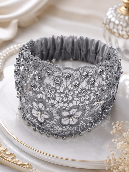 💫Plum Blossom Hollow Beaded Wide Headband