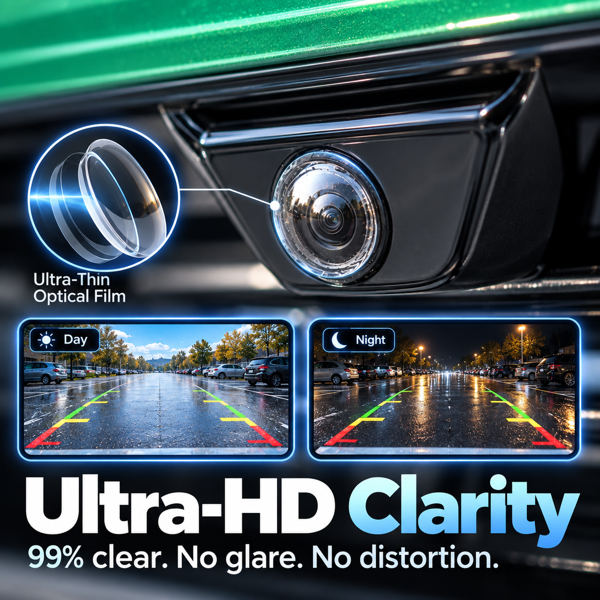 🚘Anti-Rain & Scratch Car Camera Film (4-Pack) 💧
