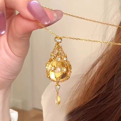 Celestial Crystal Cage Pendant Necklace