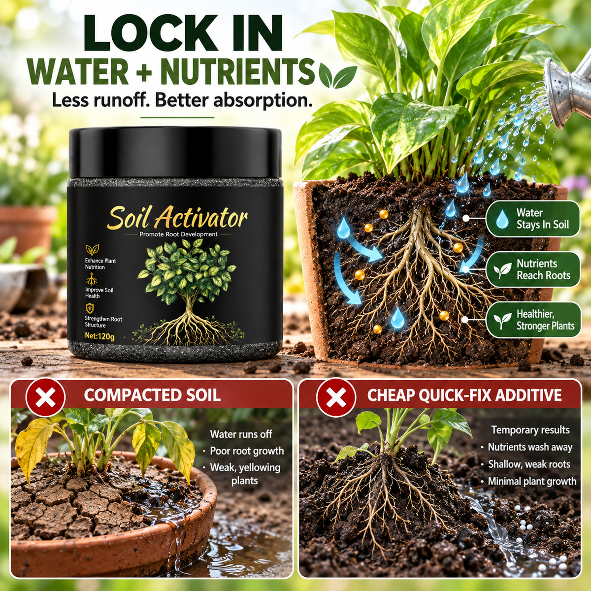 🪴 All-in-One Organic Soil Activator for Thriving Roots & Lush Greenery
