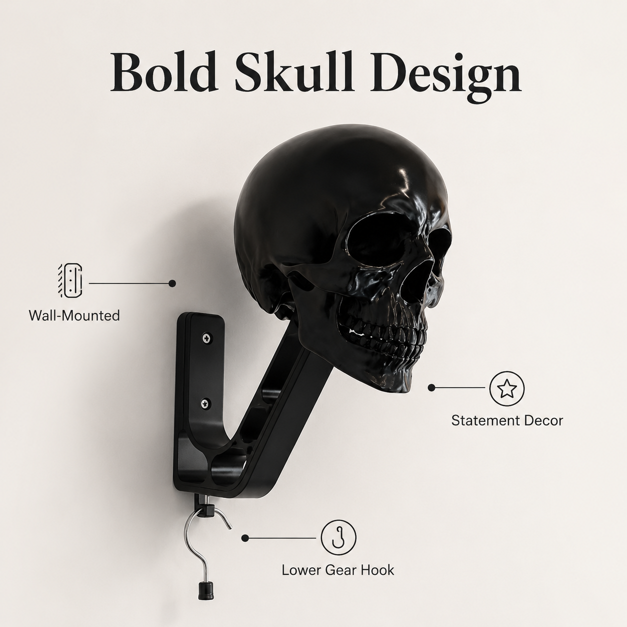 🔥Black Knight Skull Helmet Stand