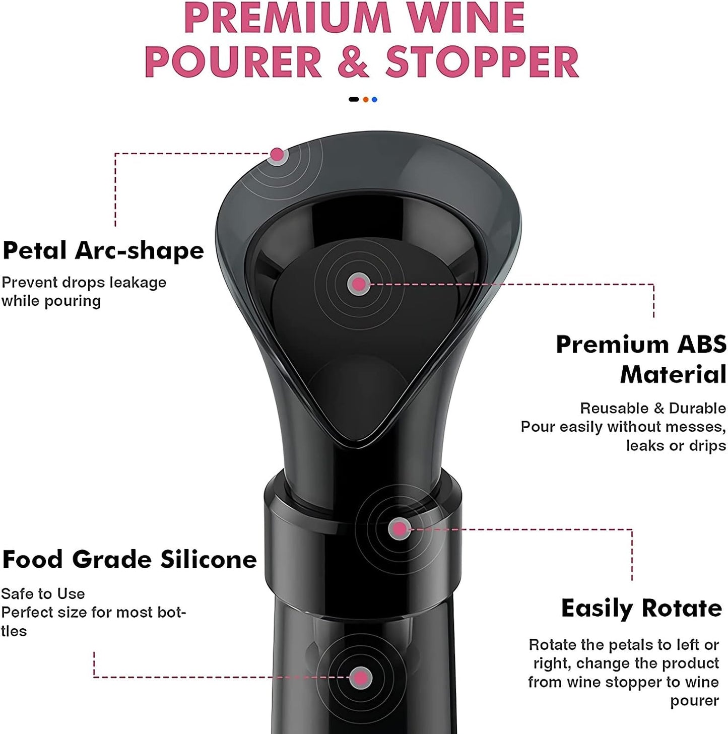 2 in 1 Wine Pourer Stoppers