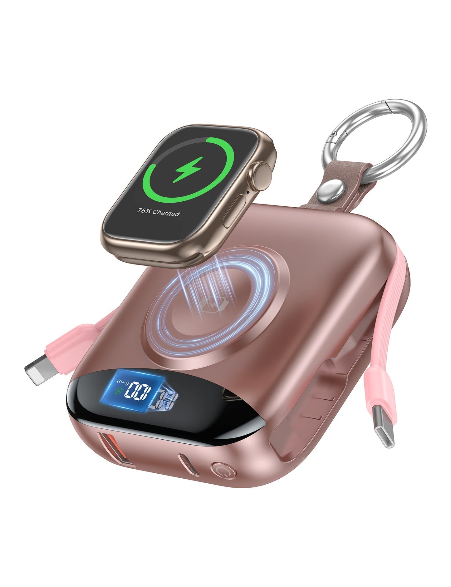 🔥 Hot sell 50% OFF-🔋 10,000mAh 3-in-1 Magnetic Power Bank with Built-In Cables