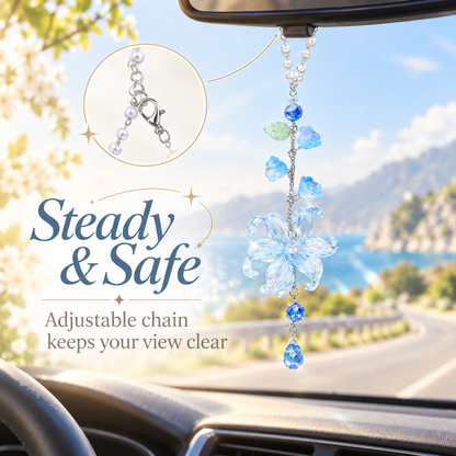 Aesthetic Acrylic Lily Car Rearview Mirror Pendant 🌸