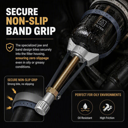 🛠️NEW Auto Car Diameter Adjustable Oil Filter Removal Strap Wrench Tool