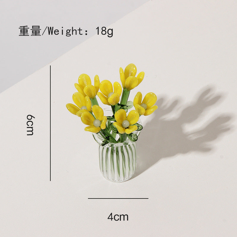 🌷 Mini Dollhouse Flower Vase | Tiny Artificial Floral Table Decor