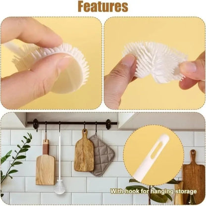 🌟 Buy One Get One Free! 🌟360° Silicone Bottle Cleaning Brush with Long Handle