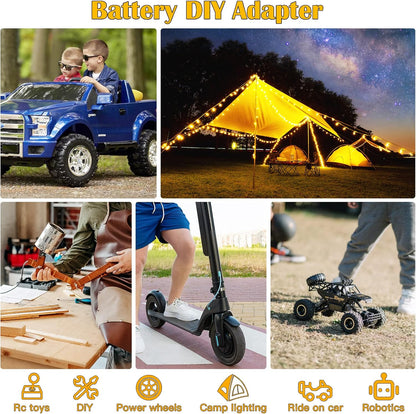 Power Wheels Adapter for Dewalt 20V Battery Adapter Power Wheels Battery Conversion Kit with Switch