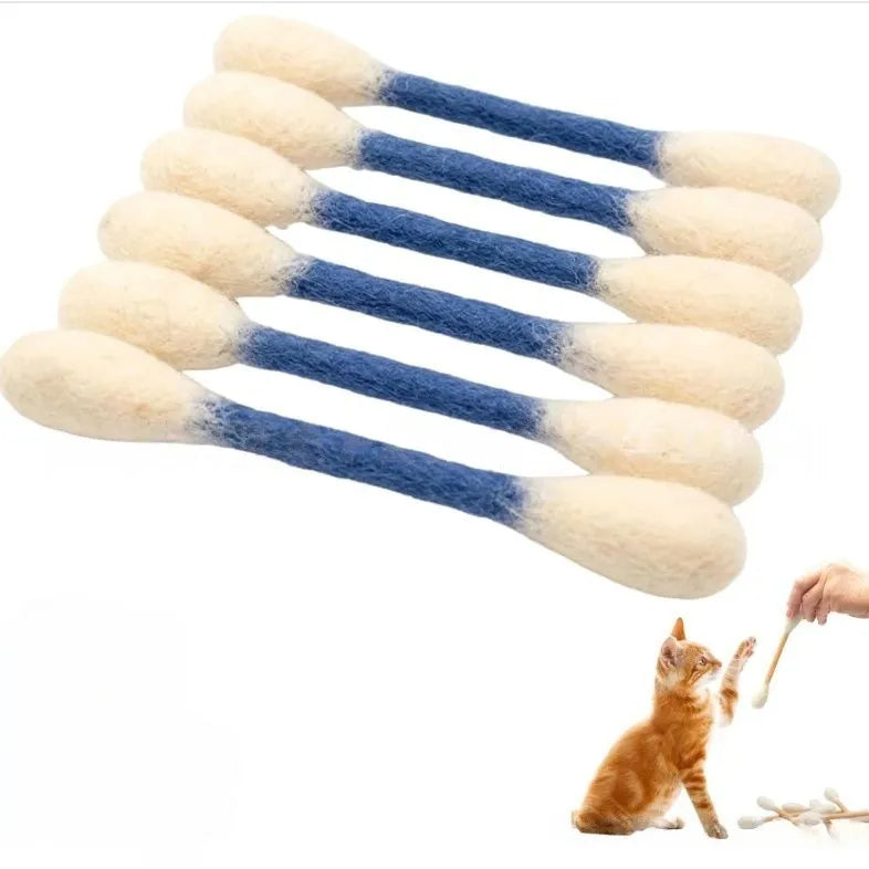 ❤️For happy, healthy, and active indoor cats🐱6 Pcs Swabs Large Size Cat Toys with Catnip