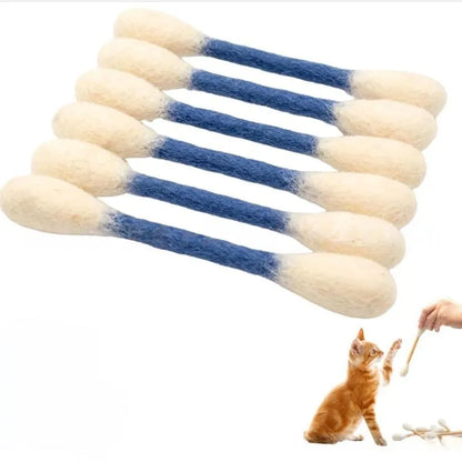❤️For happy, healthy, and active indoor cats🐱6 Pcs Swabs Large Size Cat Toys with Catnip