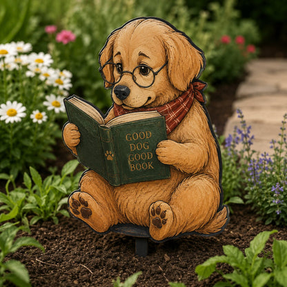 🎉😺🐶Animal Reading Garden Stake📖