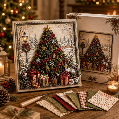 🎁🎅3D Christmas Fabric Poke Art Kit