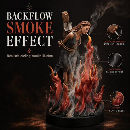 🔥LAST DAY 50% OFF - 🧙‍♀️Witch Burn Sculpture Backflow Incense Burner | Gothic Art Incense Holder