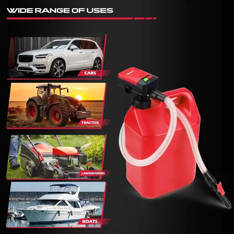 ⛽Automatic Transfer Pump Powered - Auto-Stop Sensor, 3.2 GPM Efficient Transmission