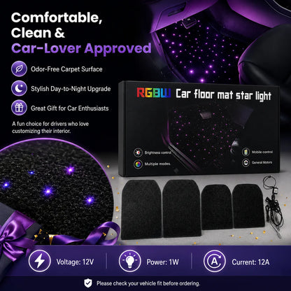 ✨ LED Starlight Car Floor Mats — Light Up Every Drive in Style! 🚗🌌