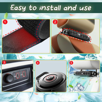 🔥Last Day 49% OFF - Stylish, Powerful & Space-Saving Car Rear Seat Cooling Fan