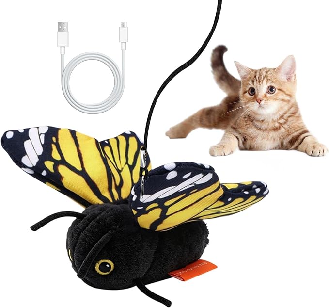 🦋 Fluttering Electric Butterfly Cat Toy | Interactive Moving Playmate for Indoor Kitties