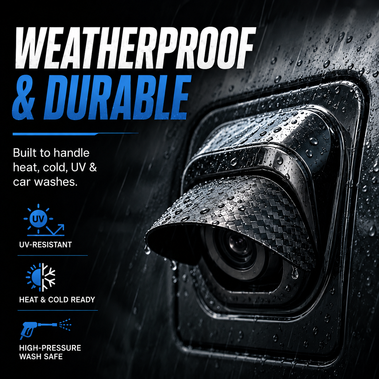 🏎️🌧️Four-piece car camera rain cover set