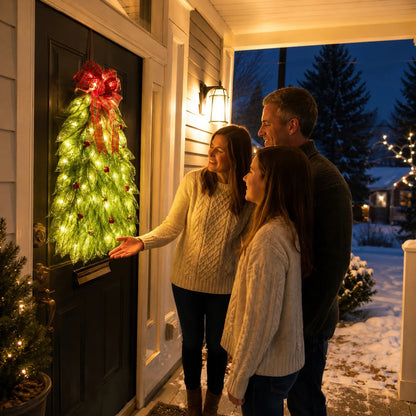 🔥Christmas Sale 50% OFF - 🎄Handmade Christmas Tree Wreath for Front Door