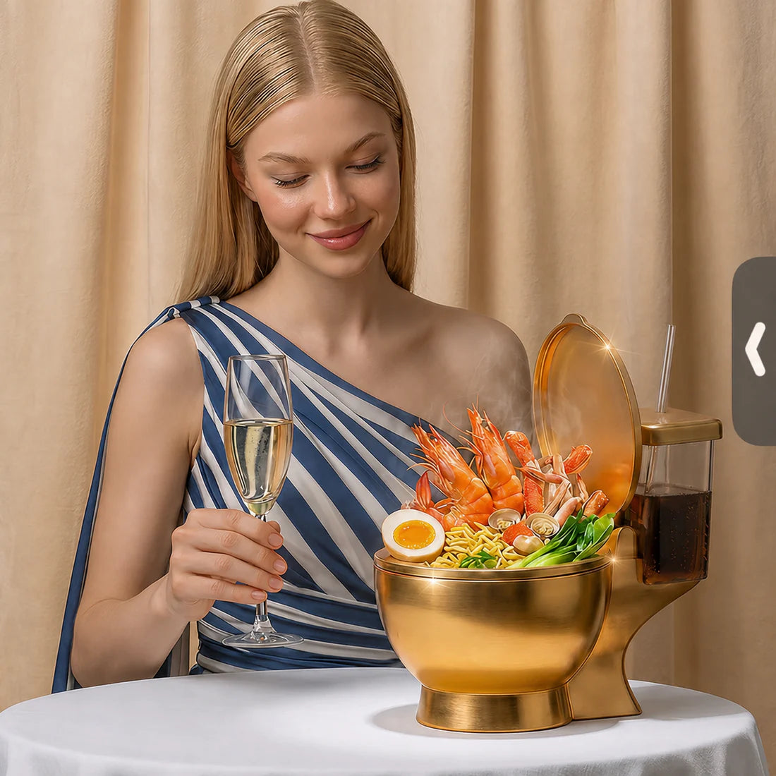 Novelty Toilet Shaped Ramen Bowl
