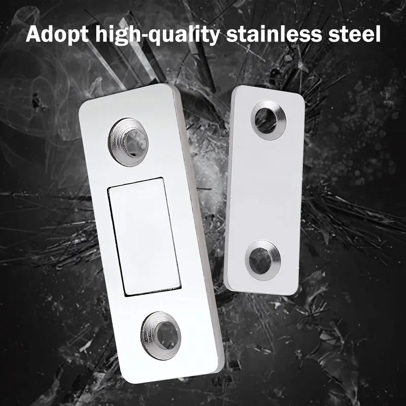 16 Pair Counts Cupboard Magnetic Catch without Punching, 3-Step Stick-On Install - No Tools Needed