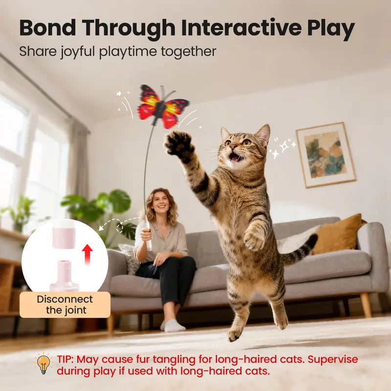 🐾 Interactive Electric Butterfly Cat Toy | Keep Your Kitten Entertained When You Are Away🦋