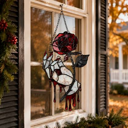 🔥🔥🔥Hand-painted bleeding rose hanging ornament